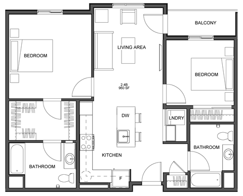a blueprint of a floor plan of a house
